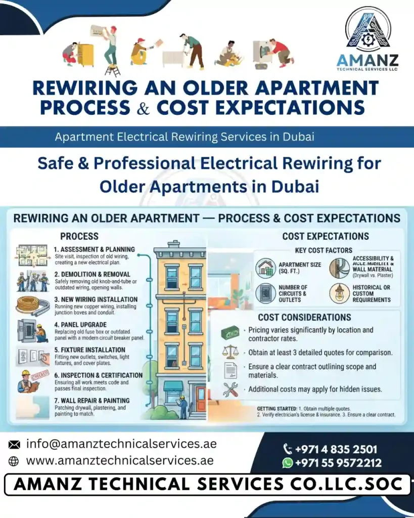 Rewiring an Older Apartment in Dubai: Process and Cost Expectations